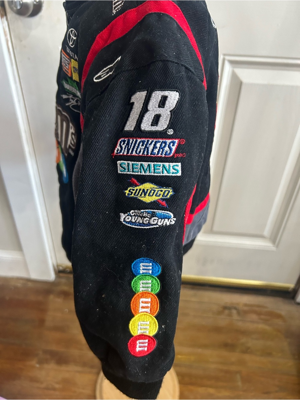 M&M'S Kyle Bush Kids Racing Jacket with Red and Multicolor Logos Size 3T - Picture 5 of 8